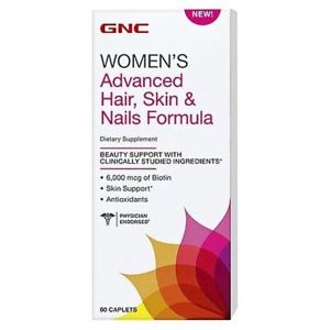 GNC Womens Advanced Hair, Skin Nails Formula 60 Caplets