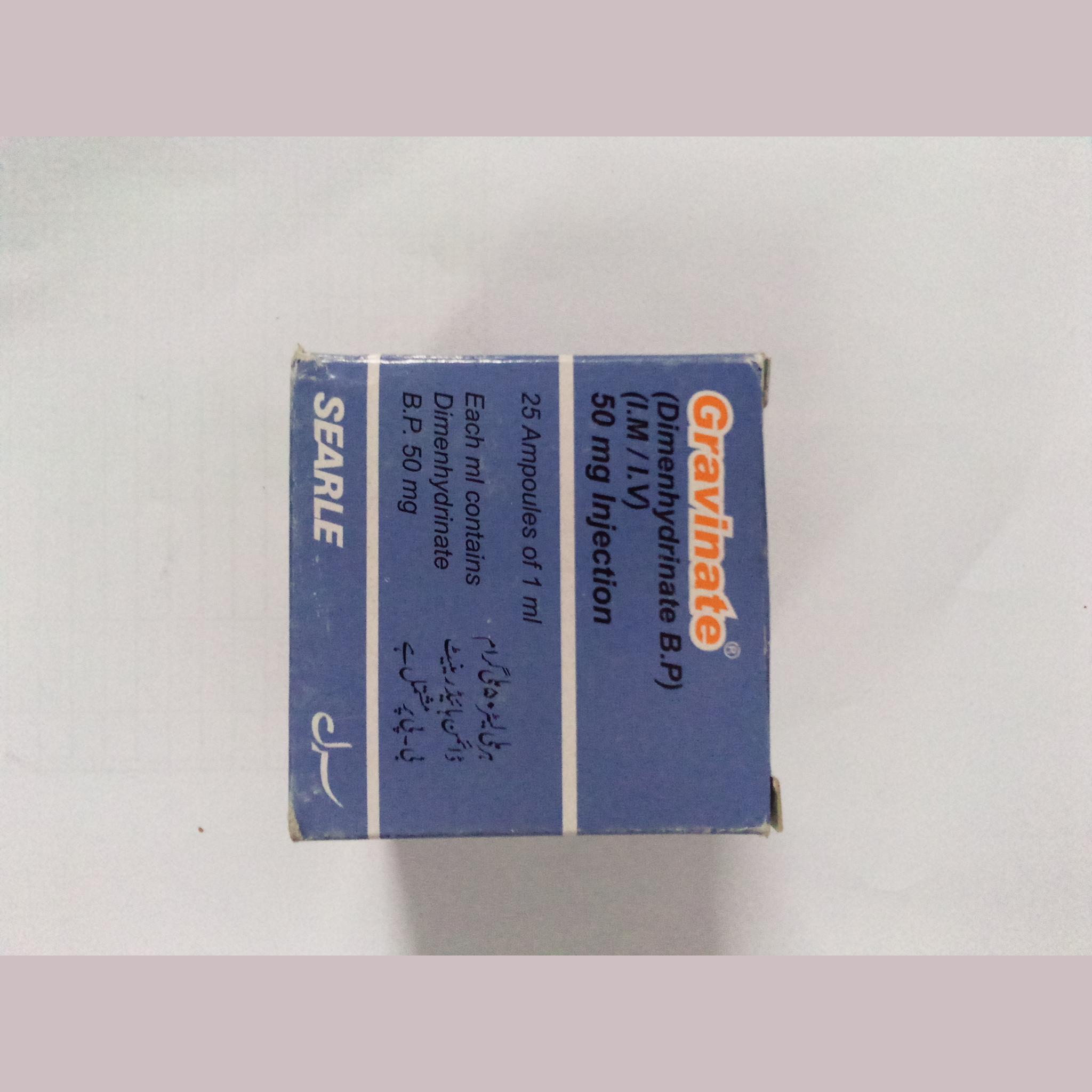 Gravinate Injection 50 mg 25 Ampx1 mL