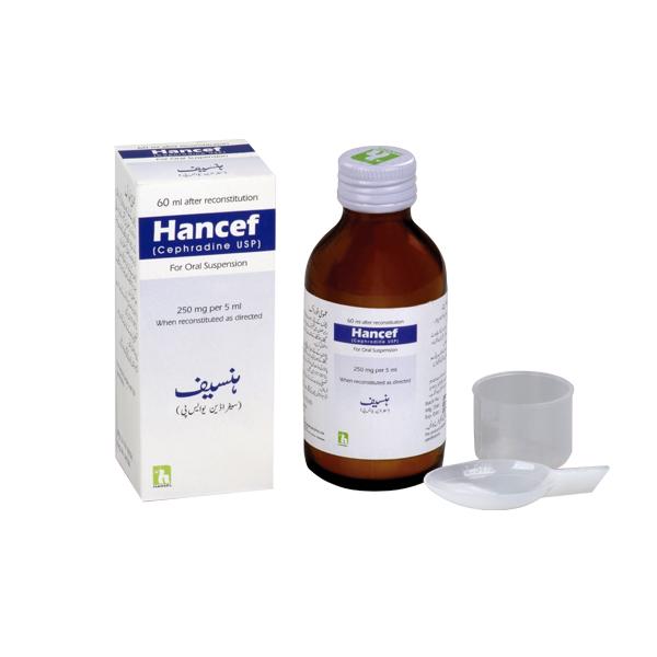 Hancef suspension 250 mg 60 mL