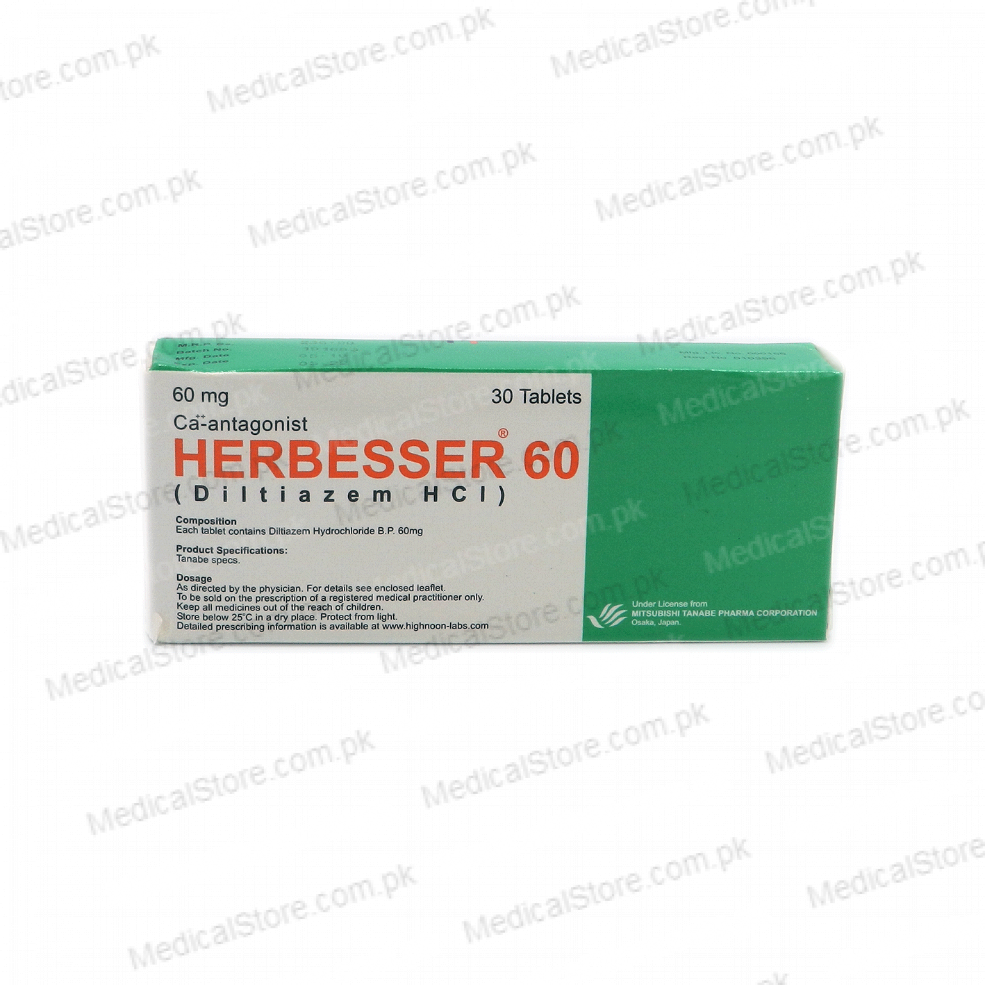 Herbesser tablet 60 mg 30’s