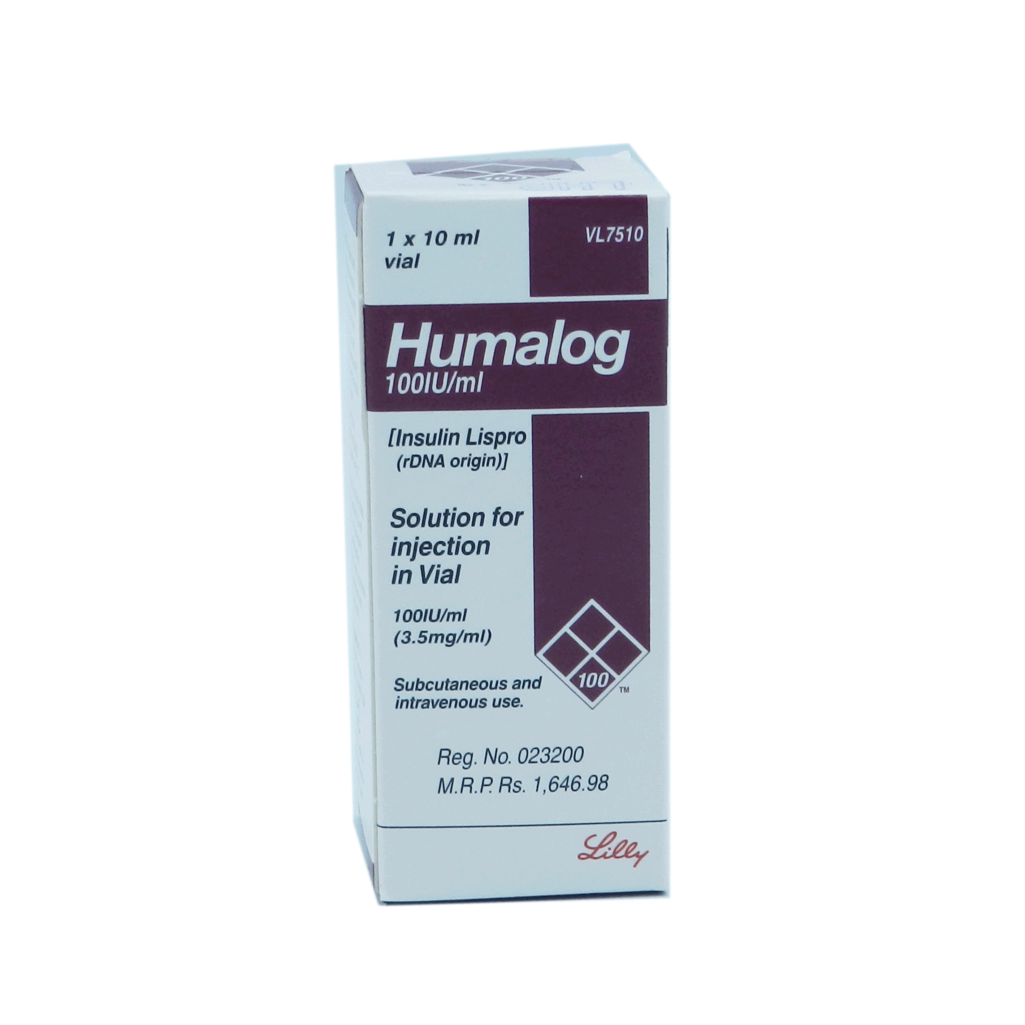 Humalog Inj 100iu/ml 1Vialx10ml