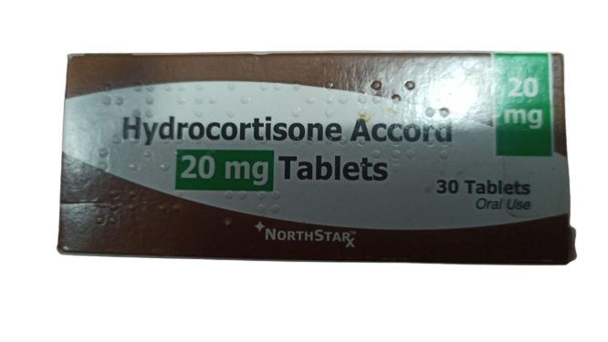 Hydrocortisone 20 mg – 01 box (30 tablets)