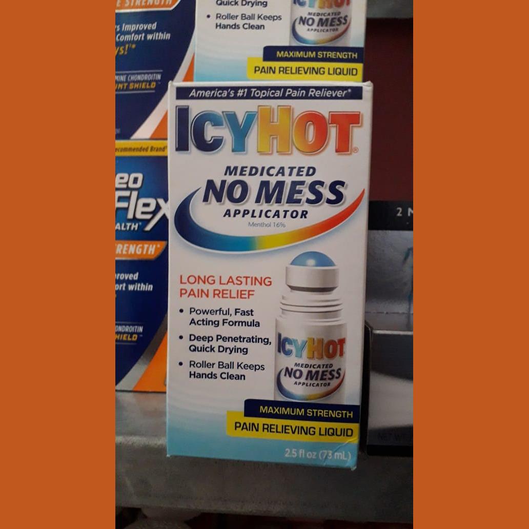 icy hot medicated no mess applicator pain relieving liquid Imported