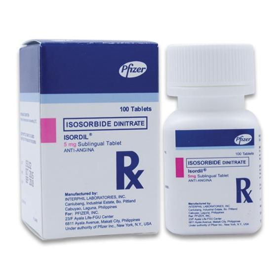 Isordil tablet 5 mg 100’s