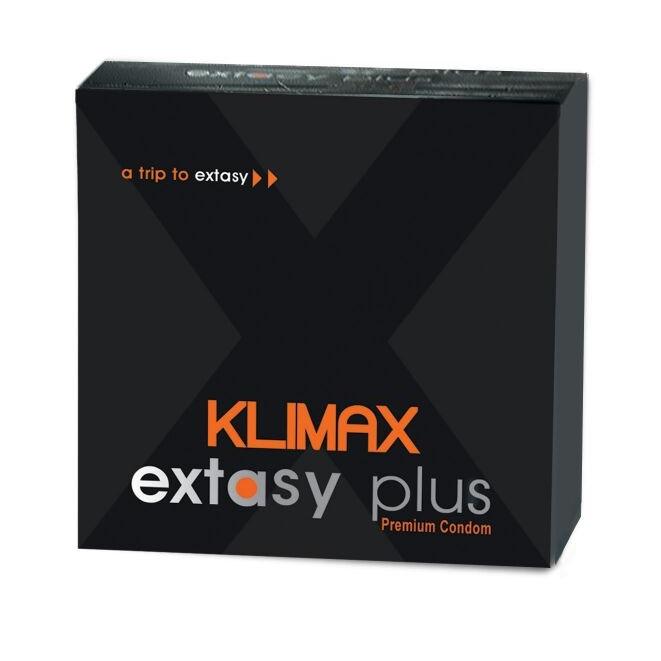 Klimax Extasy plus 3 Pcs- Double contoured and soft studded+ ribbed condoms