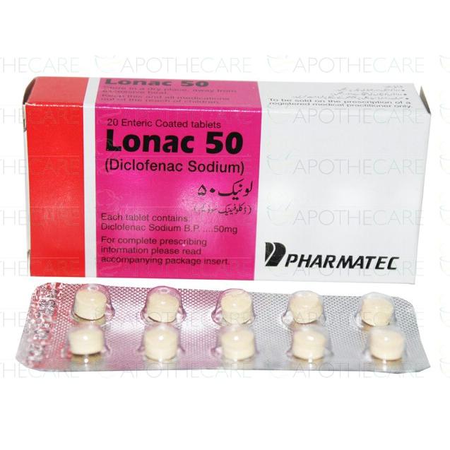 Lonac tablet 50 mg 2×10’s