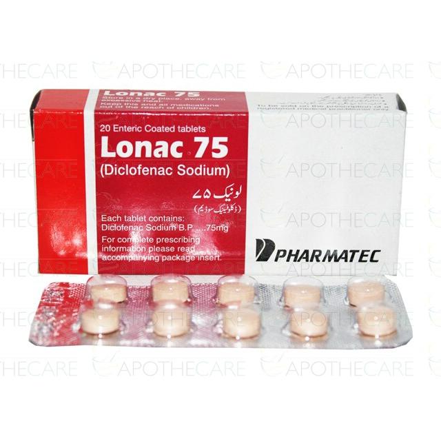 Lonac tablet 75 mg 2×10’s