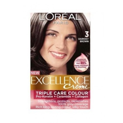 Loreal Excellence Creme 3 Darkest Brown