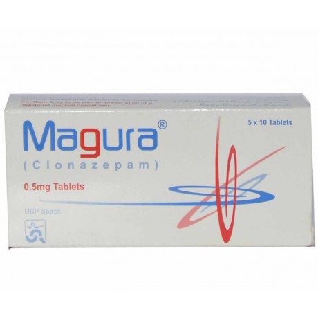 Magura tablet 0.5 mg 50’s(Clonazepam)
