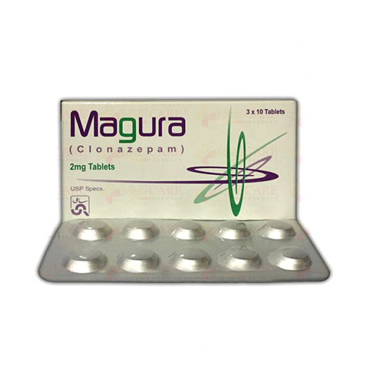 Magura tablet 2 mg 30’s(Clonazepam)