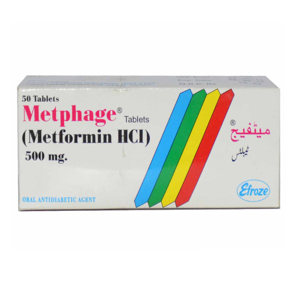 Metphage tablet 500 mg 50’s