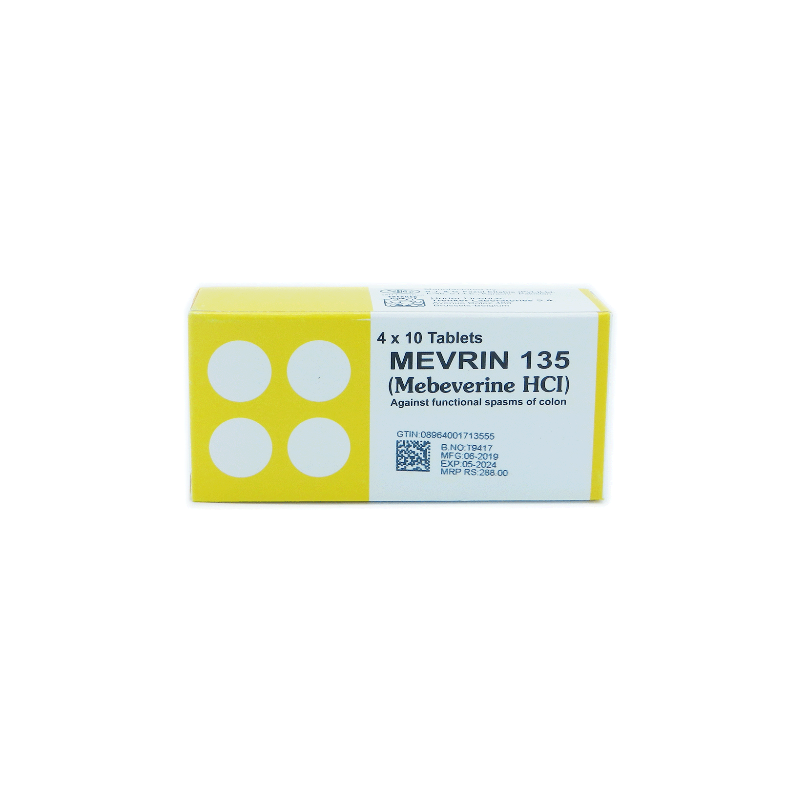 Mevrin-135 tablet 135 mg 4×10’s