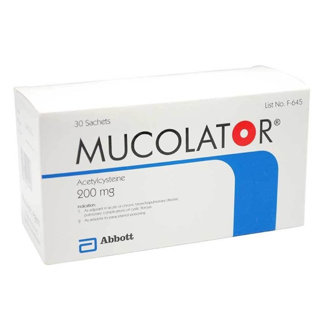 Mucolator Powder 200 mg 30 Sachetx3 gm