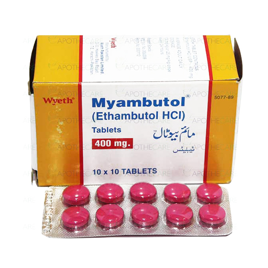 Myambutol tablet 400 mg 10×10’s