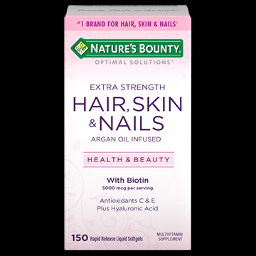 Nature’s Bounty Extra Strength Hair, Skin & Nails 5,000 mcg of Biotin , 150 Rapid Release Softgels