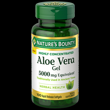 Nature’s Bounty Highly Concentrated Aloe Vera Gel 5,000mg Equivalent? , 100 Rapid Release Softgels