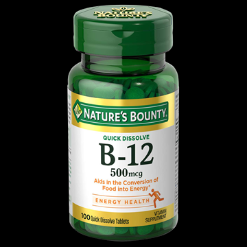 Nature’s Bounty Vitamin B-12 500 mcg , 100 Quick Dissolve Tablets