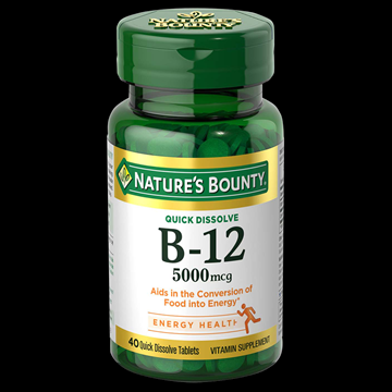 Nature’s Bounty Vitamin B-12 5,000 mcg , 40 Quick Dissolve Tablets
