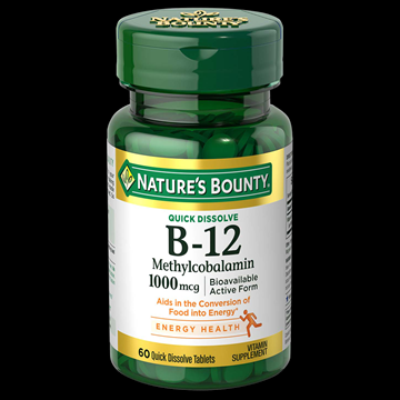 Nature’s Bounty Vitamin B-12 Methylcobalamin 1,000 mcg , 60 Quick Dissolve Tablets