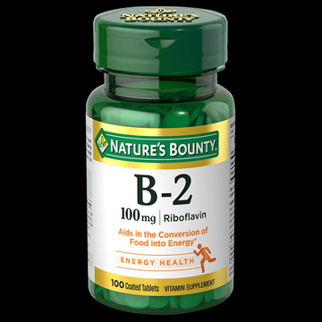 Nature’s Bounty Vitamin B-2 100 mg , 100 Coated Tablets