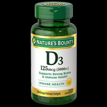 Nature’s Bounty Vitamin D3125 mcg (5,000 IU) , 150 Rapid Release Softgels