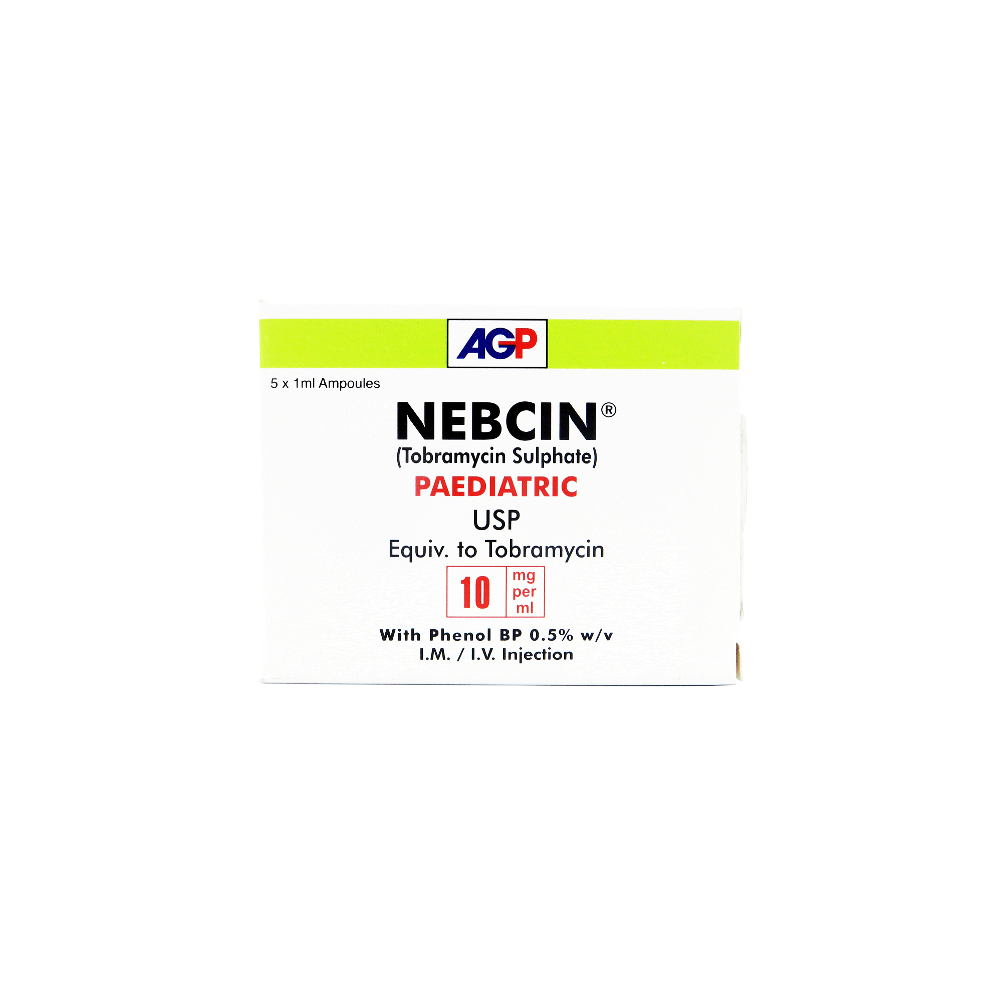 Nebcin Injection 10 mg 5 Ampx1 mL
