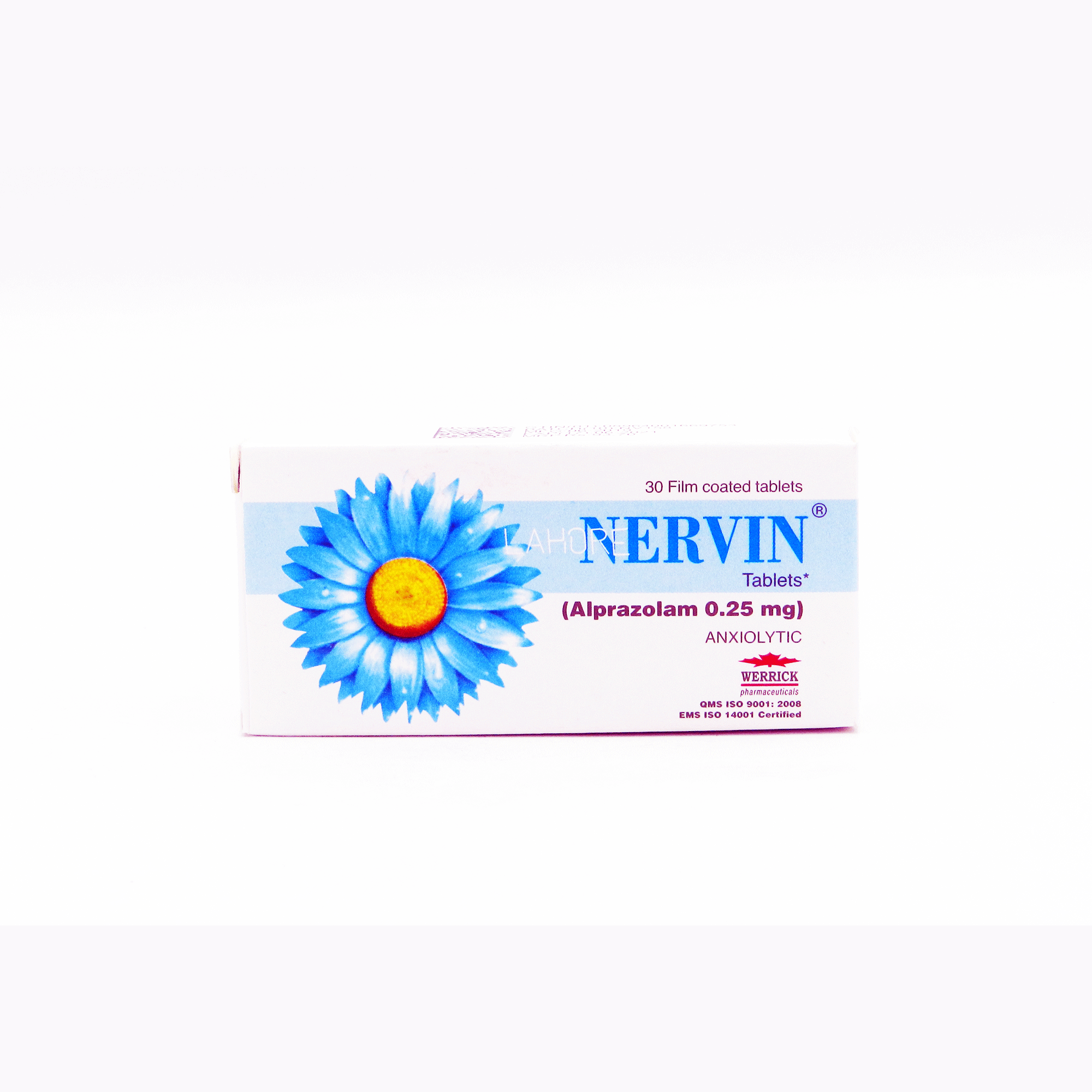 Nervin tablet 0.25 mg 3×10’s(Alprazolam)