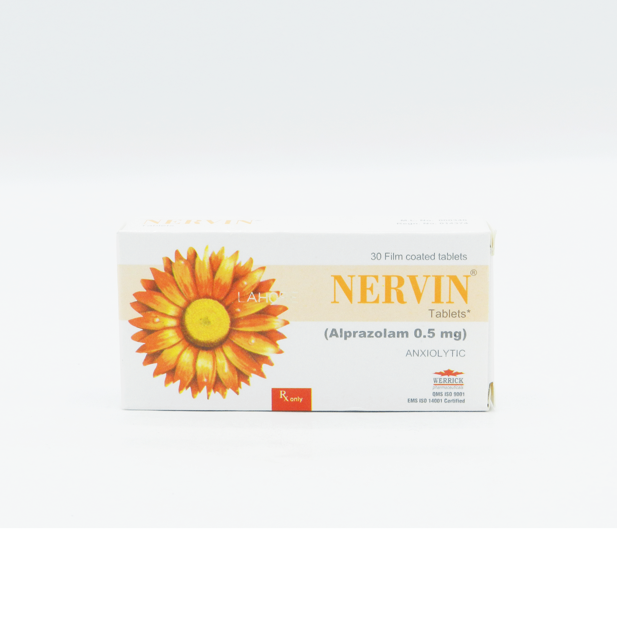 Nervin tablet 0.5 mg 3×10’s(Alprazolam)