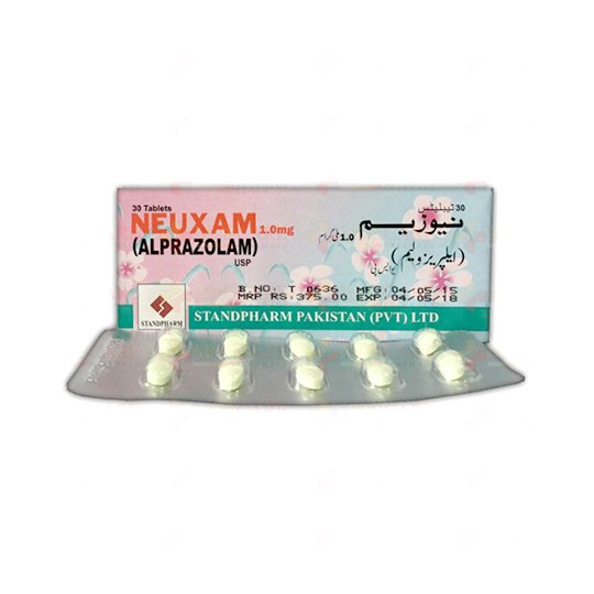 Neuxam tablet 1 mg 3×10’s(Alprazolam)