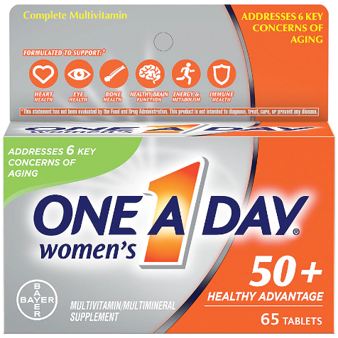 One A Day Women’s 50+ Healthy Advantage Multivitamin, 65 Count