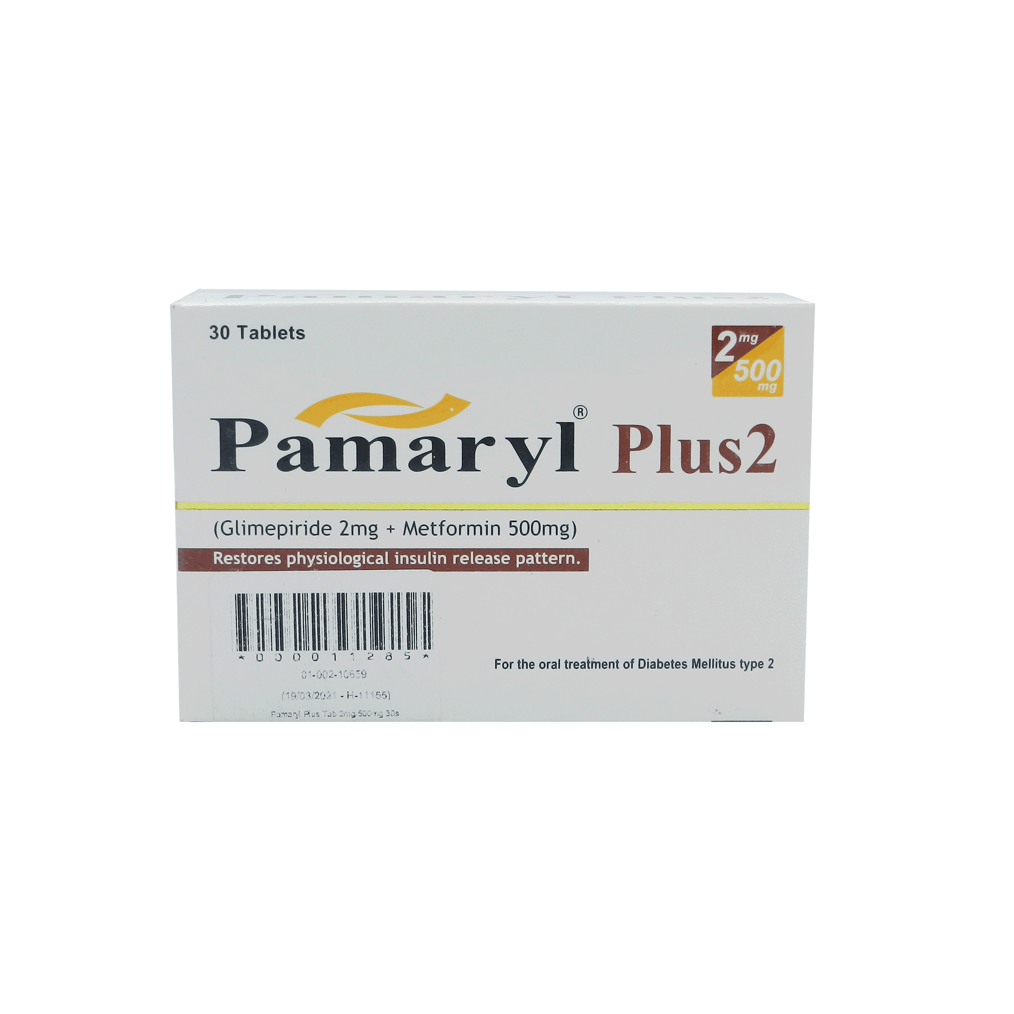 Pamaryl Plus tablet 2/500 mg 30’s