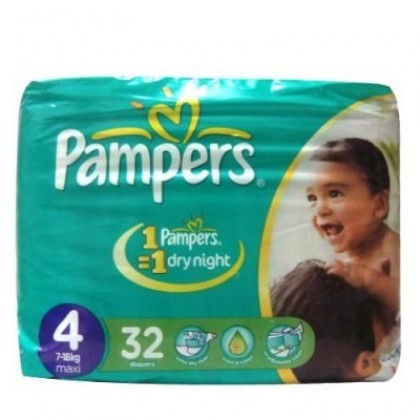 Pampers Jumbo Pack 4 Maxi 7-18 Kg (32Pcs)