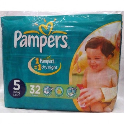 Pampers Jumbo Pack 5 Junior 11-25 Kg (32Pcs)