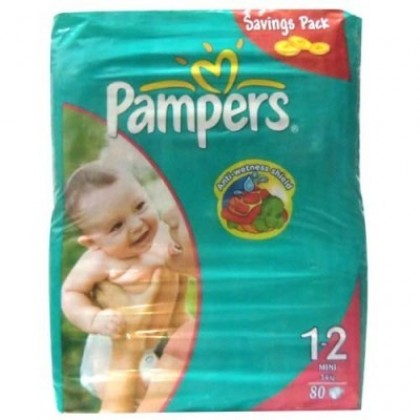 Pampers Mega Pack 1-2 Mini 3-6 Kg (80Pcs)