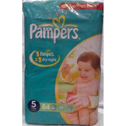 Pampers Mega Pack 5 Junior 11-25 Kg (64Pcs)