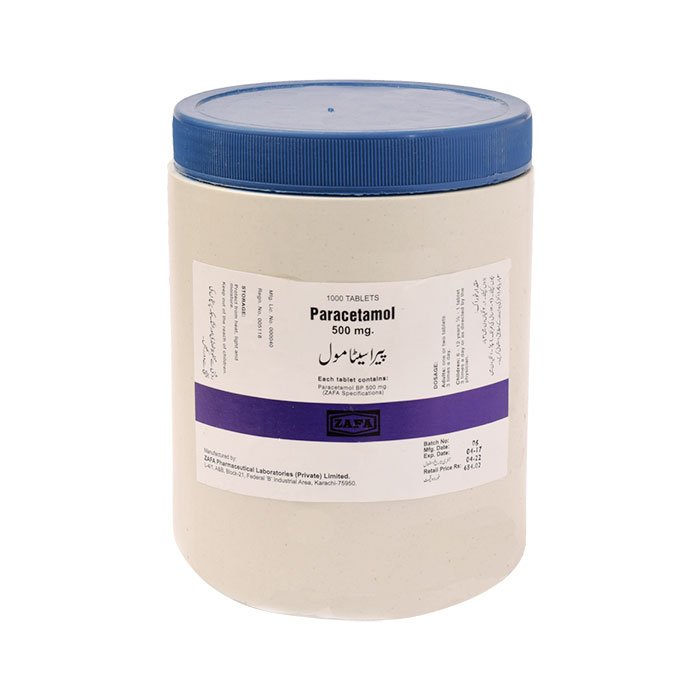 Paracetamol tablet 500 mg 1000’s