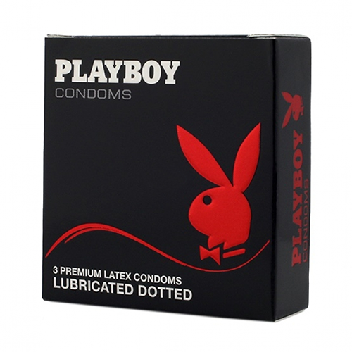 PLAY BOY 3’s DOTTED CONDOMS (RED)