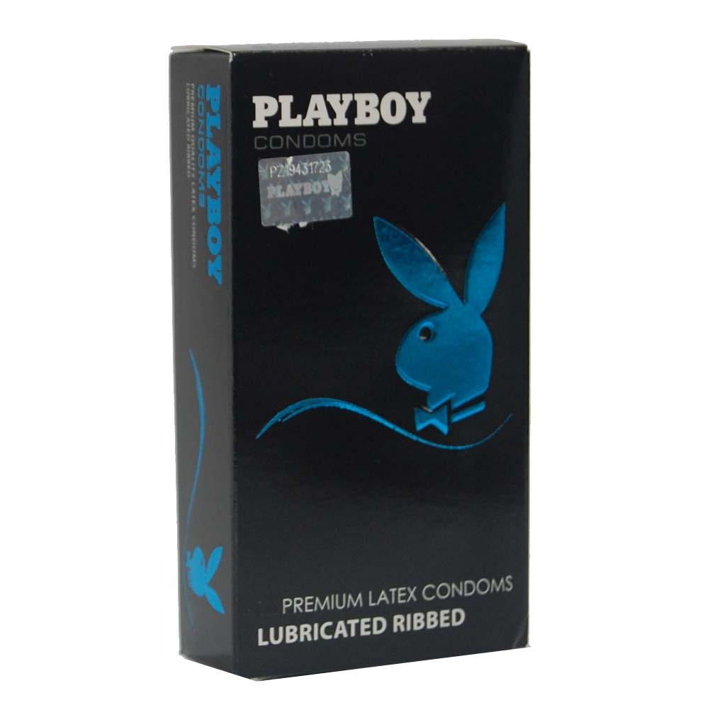 PLAY BOY 6’s RIBBED CONDOMS (SKY BLUE)