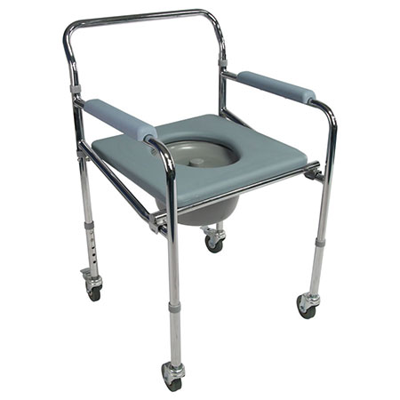 Power coated Steel silver frame with Pedal brake