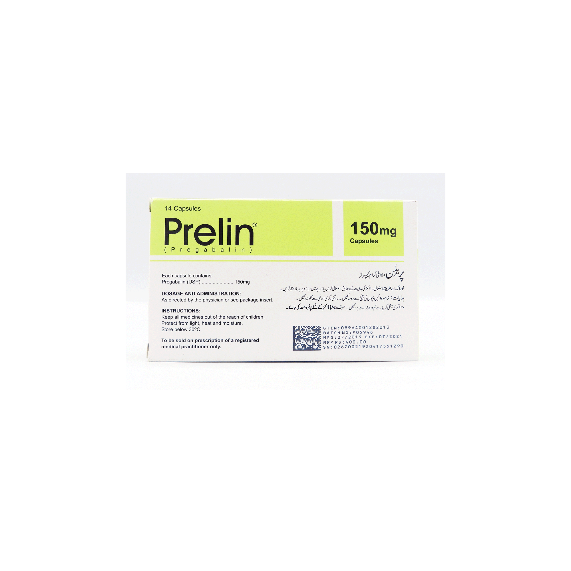 Prelin capsule 150 mg 14’s