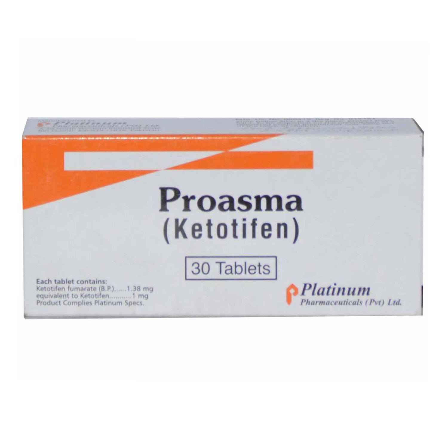 Proasma tablet 1 mg 3×10’s