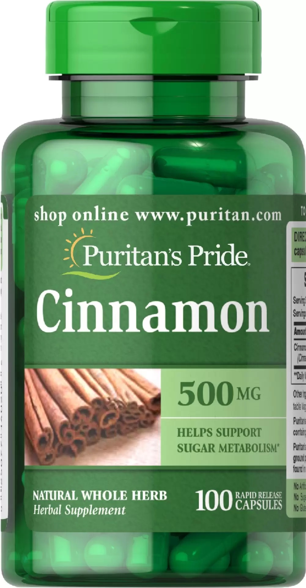 Puritan Pride Cinnamin 500Mg 100Ct (Imp)
