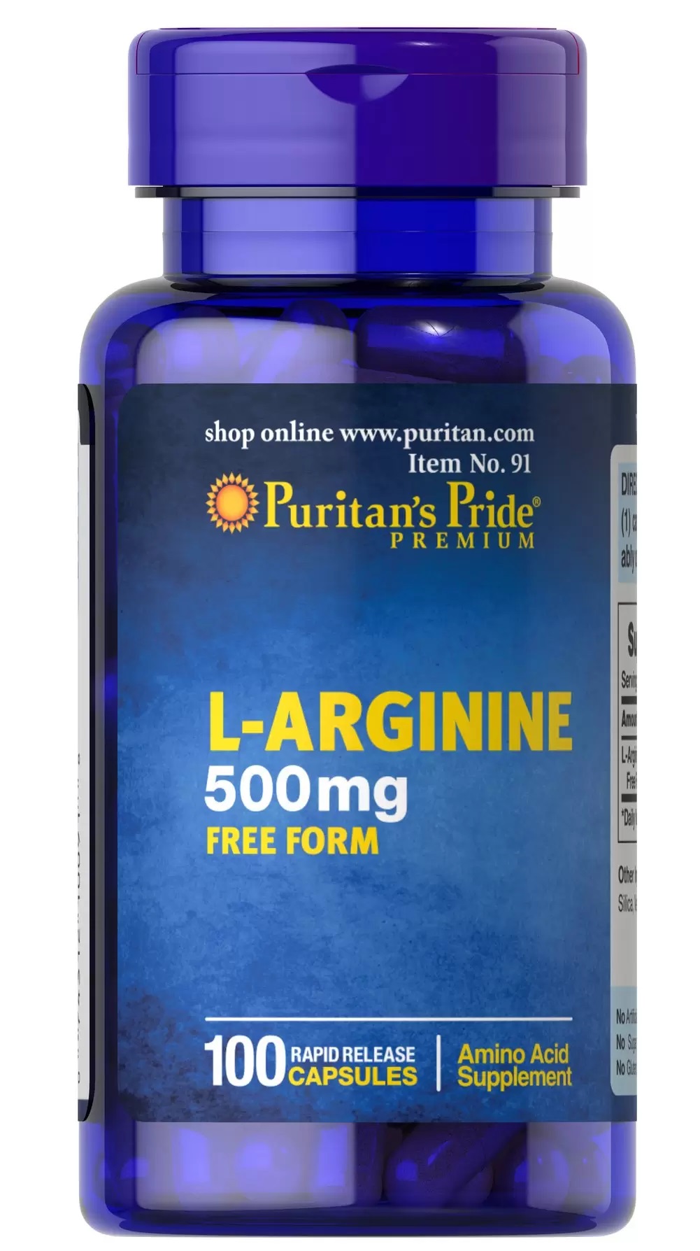 Puritan Pride L-Arginine 500 Mg (Imp)