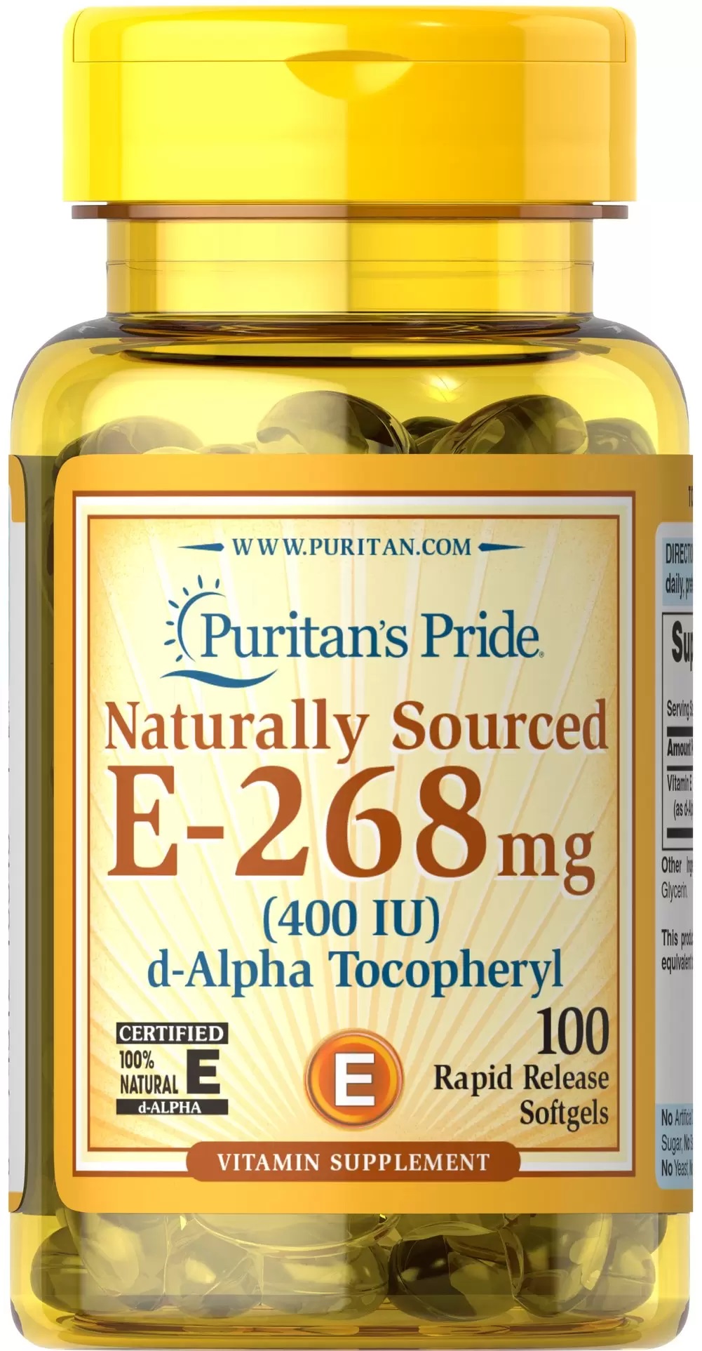 Puritan Pride Naturally Sourced E 268 (Imp)