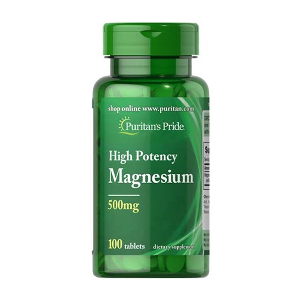 Puritans Pride High Potency Magnesium 500mg 100 Tablets