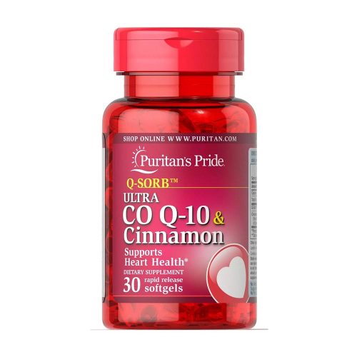 Puritans Pride Ultra Co Q-10 & Cinnamon 30 Softgels