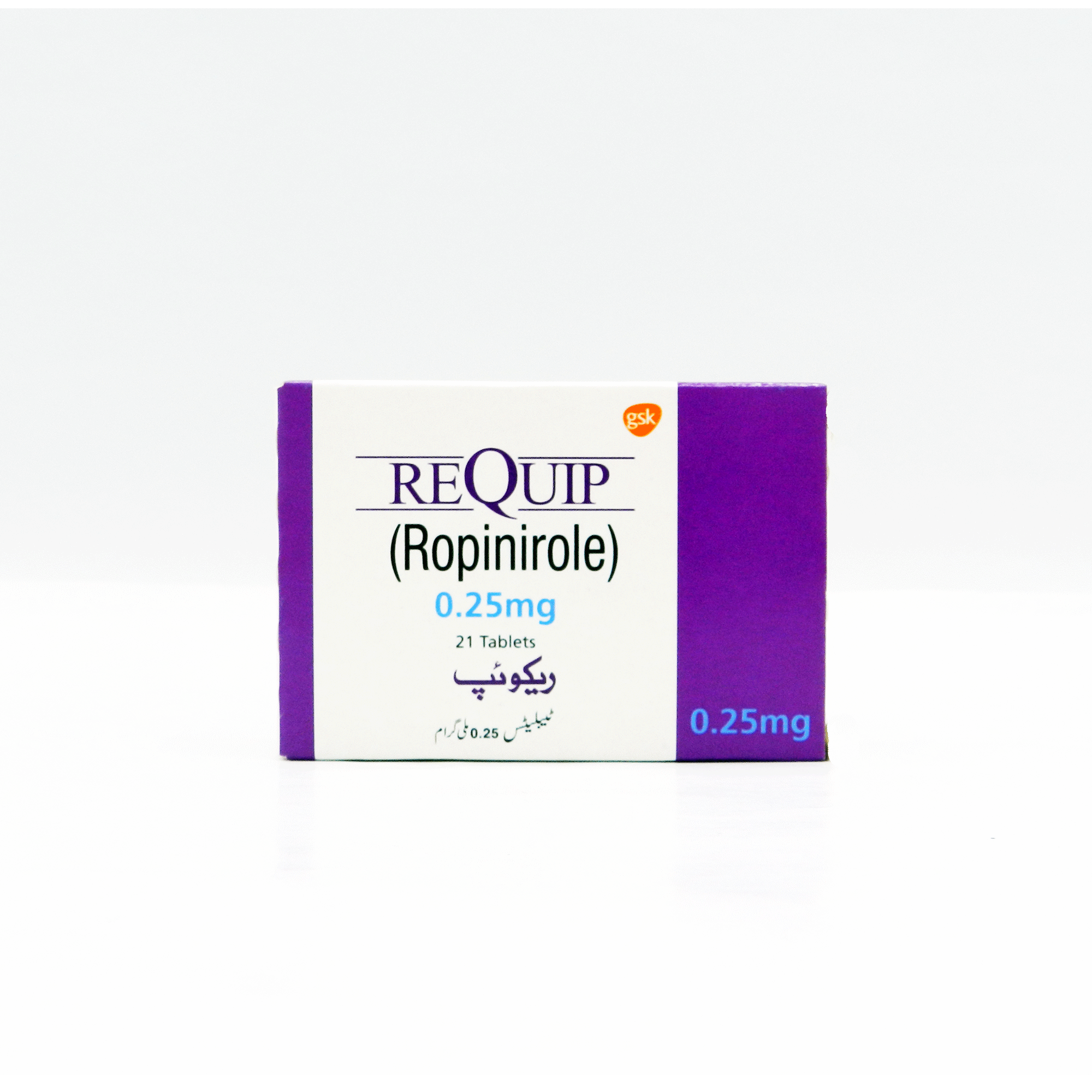 Requip tablet 0.25 mg 21’s