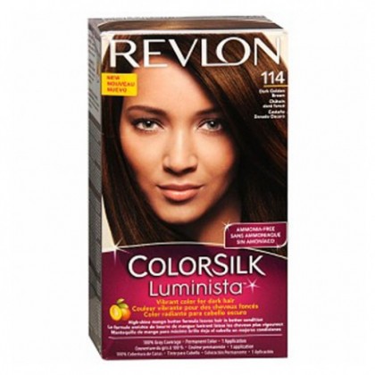Revlon ColorSilk Luminista Hair Color Dye – Dark Golden Brown 114