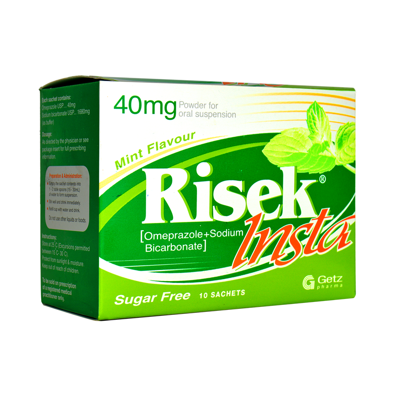 Risek Insta Powder 40/1100 mg 10 Sachet
