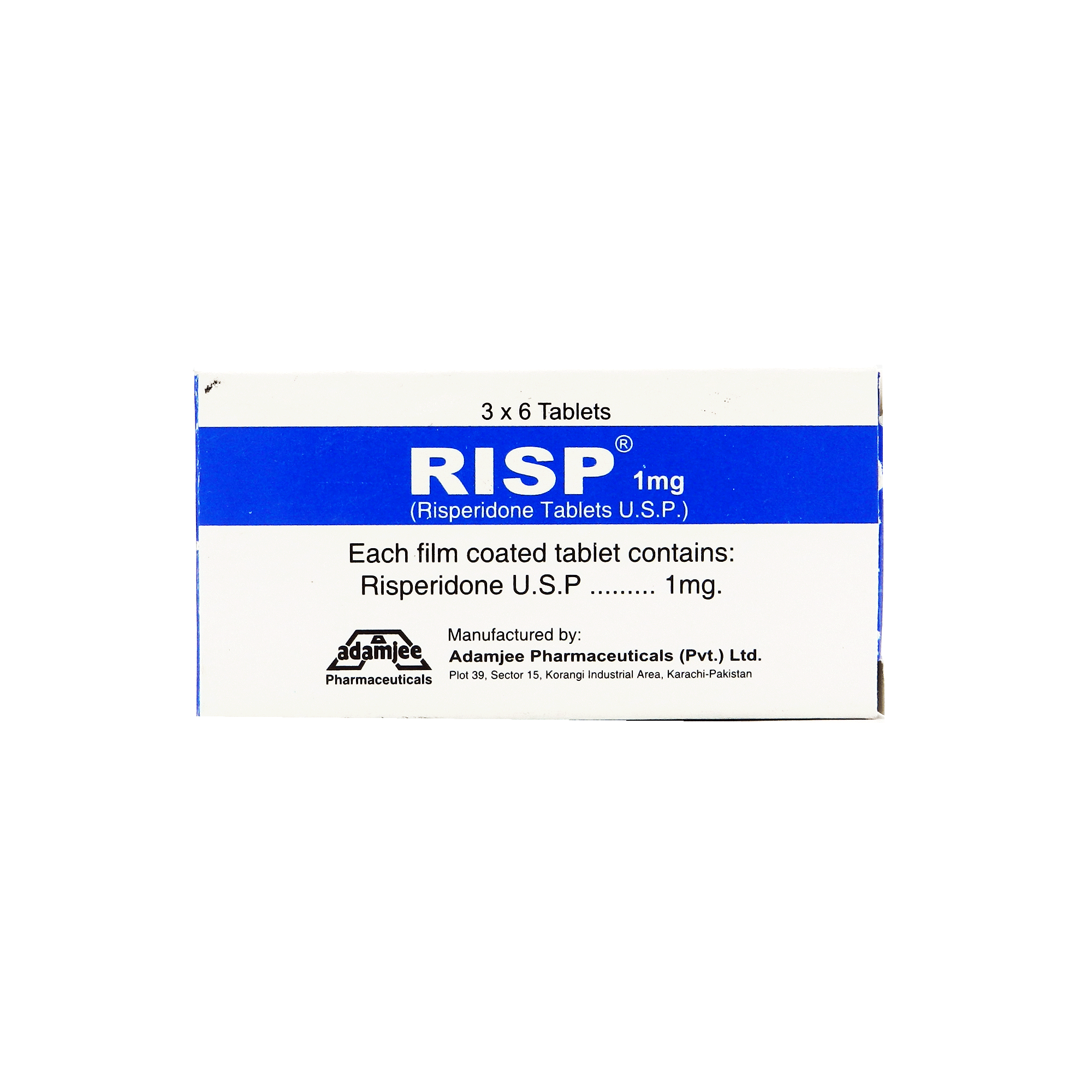 Risp tablet 1 mg 3×6’s